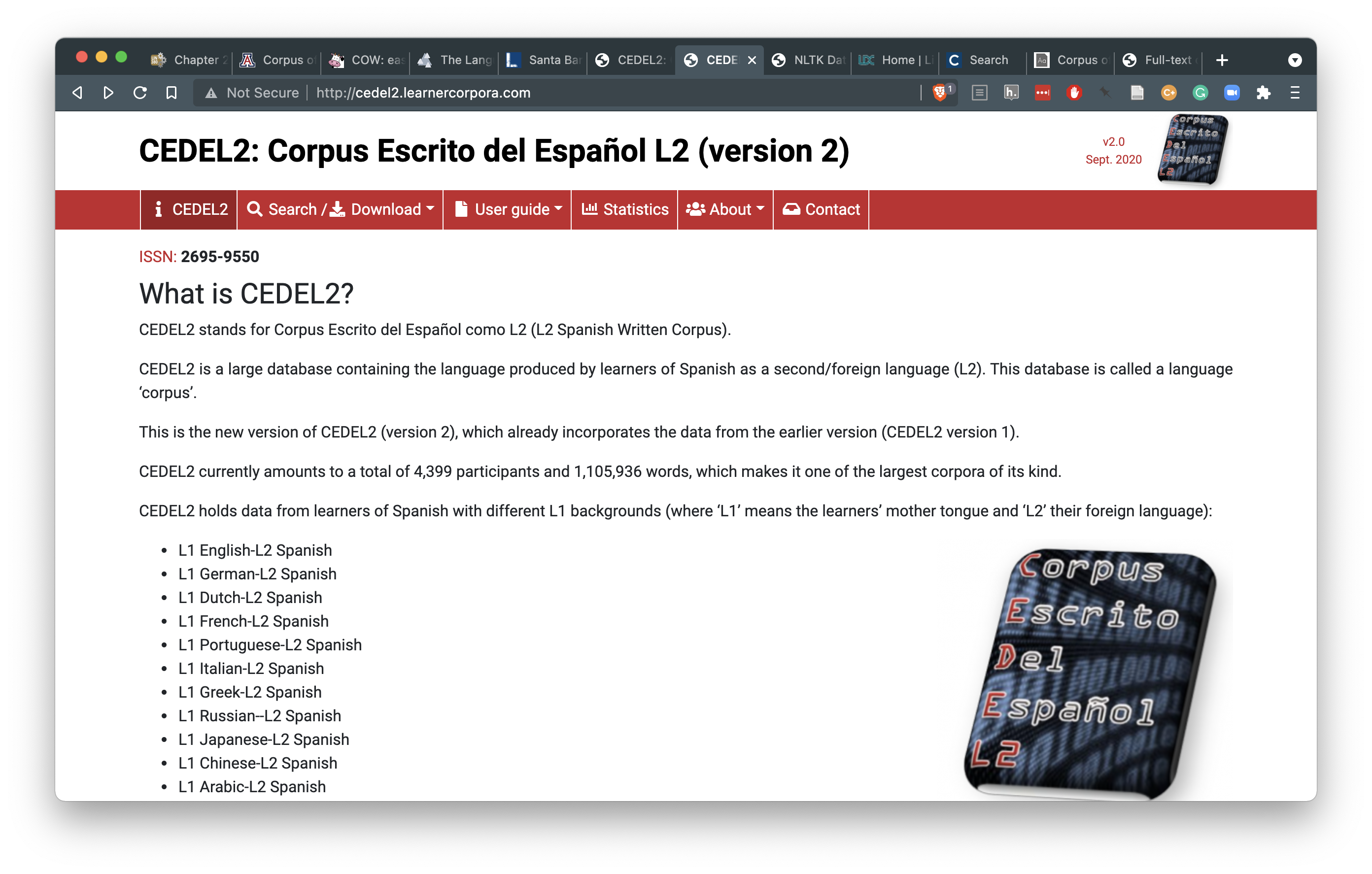 CEDEL2 Corpus homepage
