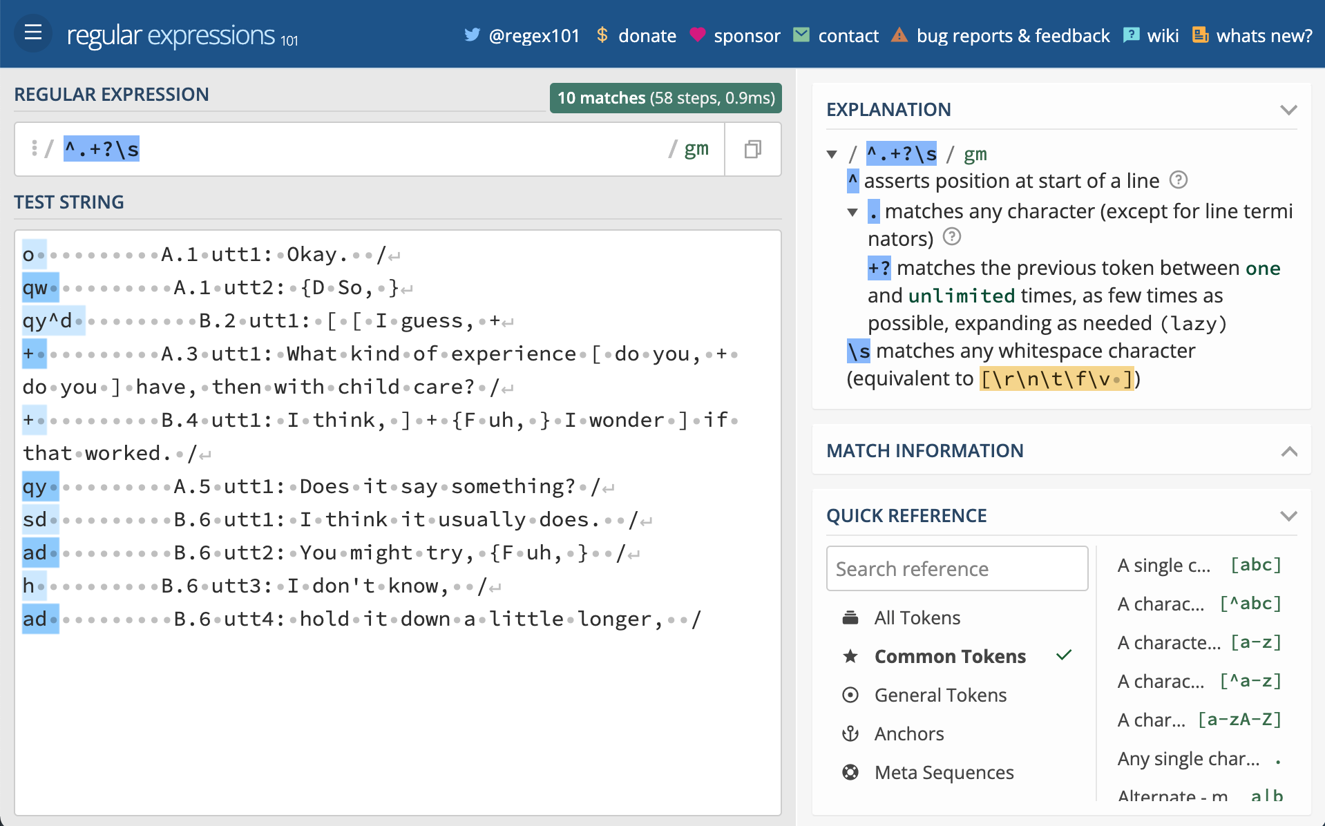 RegEx101.